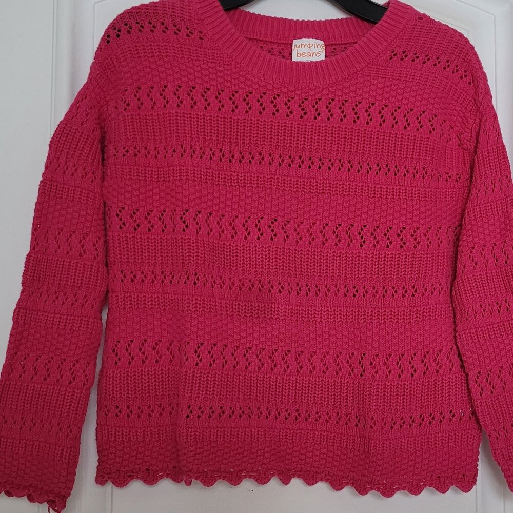 Girls Pink Sweater Sze 10